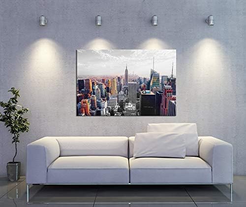 ניו יורק גלריה גלישת בד הדפסת קיר אמנות נוף עירוני תמונה סקייליין של ארצות הברית תמונה מודרני ניו יורק ציור