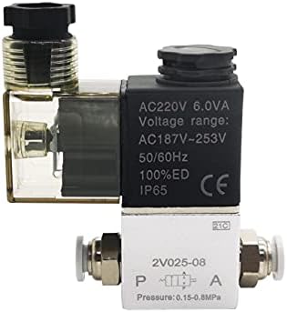 שסתום אוויר סולנואיד חשמלי Sinmong סגור בדרך כלל 2V025-08 AC220V 1/4 2 כיוונים 2 עמדות עם אביזרי 6 ממ