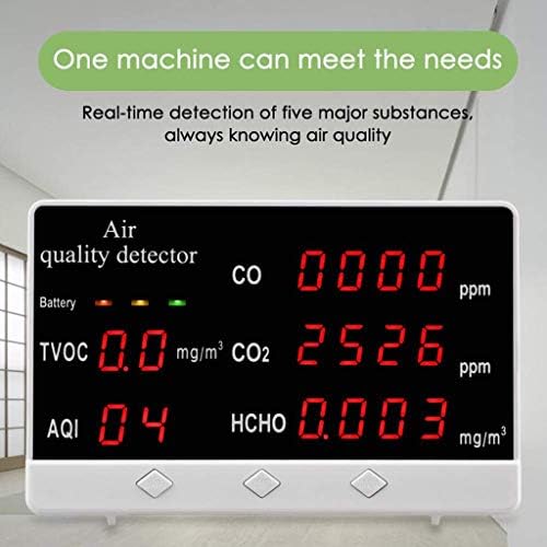 צג איכות אוויר, נתוני בזמן אמת והקלטת ערך ממוצע, גלאי גז אוויר רב -פונקציונלי, עבור CO2 HCHO TVOC