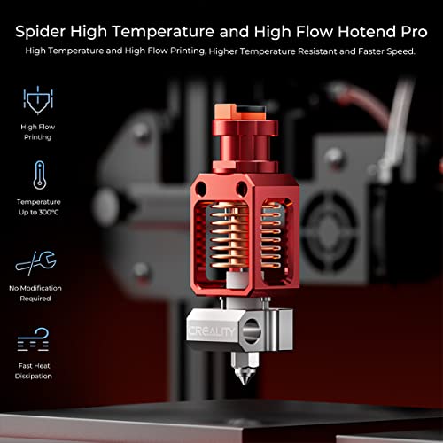 Creality Spider Hotend Pro טמפרטורה גבוהה ותמיכה בזרימה גבוהה 300 ℃ הדפסת 300 ממ /שניות עבור CREALITY CR-10