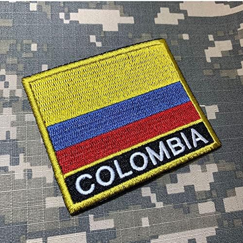 BP0049NT01 דגל קאנטרי קולומביה טלאי רקום לאדים, קימונו, אופני אפוד, ברזל או תפור