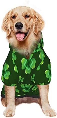 קפוצ'ון גדול של כלב ירוק-קלואר-סנט. סוודר בגדי חיות מחמד של פטריק עם בינוני מעיל תלבושת חתולים רכה