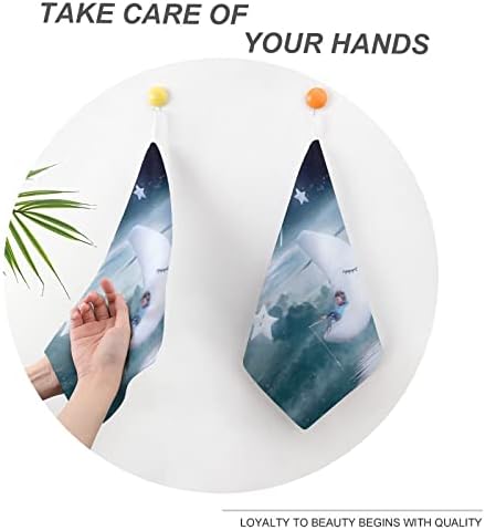 Lurnise מגבת יד ירח מגבות מגבות מנה עיצוב שרוך לספורט מטבח אמבטיה