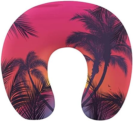 עצי קוקוס בהוואי כרית נסיעה ראש וצוואר תמיכה בצוואר כרית זיכרון קצף כרית משענת ראש בצורת U