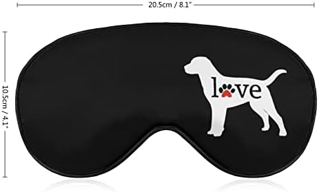 Labrador Love Paw Paw Mask Mask Eye Mask Eye Eye מכסה אורות חוסמים כיסוי עיניים עם רצועה מתכווננת לנסיעות