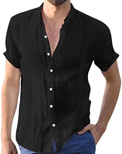 חולצות שרוול קצר של גברים קיץ חולצה מוצקה מזדמנים זכר זכר שרוול קצר פנה למטה כפתור חולצה צווארון חולצה פורמלית