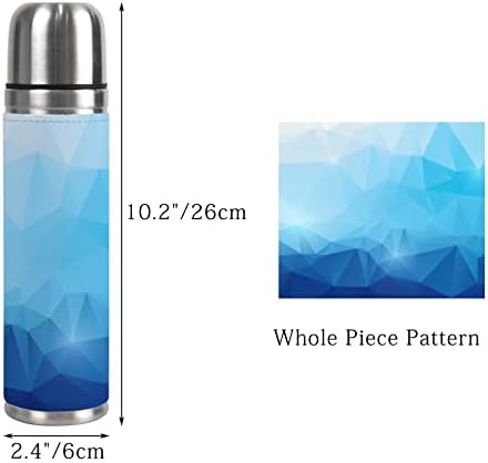 ונטסו מודרני גיאומטרי ריבועים כחולים משולשים משולשים מבודדים בקבוק ואקום בידוד ספורט בידוד בקבוק מים ספל כוס 500