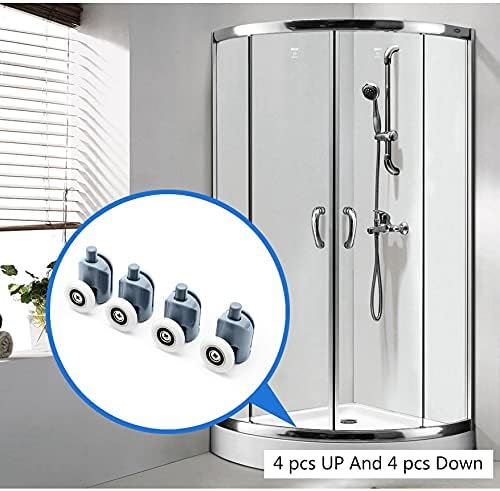 GHGHF כפול עליון יחיד למטה מטה גלגל כרום הזזה דלתות נושאות גלילים חומרה לתא מקלחת