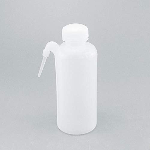 אדמס-בטא 500 מל בקבוק שטיפת בטיחות מדעית, מתקן לבקבוקי שטיפה סחיטת פלסטיק לבן, גלילי, צנתר מצד אחד,