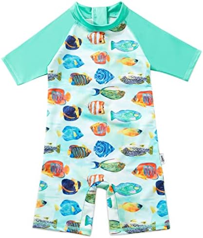 Synpos בגד ים בנים חתיכת בגדי ים בגדי ים פריחה חליפות שחייה לשחייה לתינוק תינוקת פעוט 6 חודשים