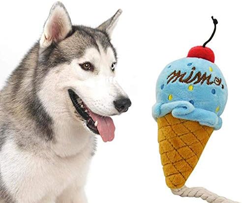 צעצוע של חיית מחמד גלידה חמודה גלידה קטיפה כלב כלב אימון אימונים לעיסה צעצועים חריקים צעצועים לצעצוע