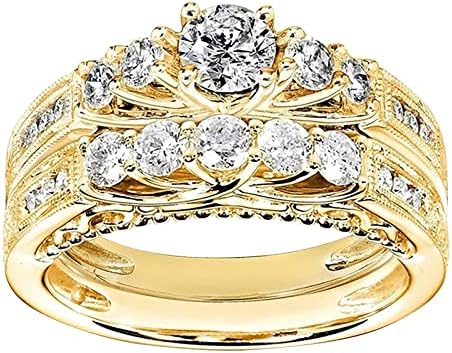 טבעת הזוג של Soehir עם יהלומים לנשים תכשיטי אופנה אביזרים פופולריים