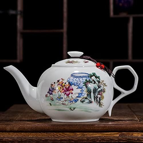 Dodouna China כחול לבן דק חרסינה קומקום קיבולת גבוהה סיר תה קרמיקה מסורתית סט תה סיני מסורתי 1L