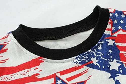דגל אמריקאי חולצת טריקו 4 ביולי תלבושת פטריוטית יום העצמאות חולצות טי לפעוטות 2-7 ט