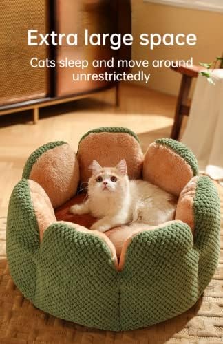 חתול קן פרח בצורת חתול ספה מיטה חמוד ונוח לחיות מחמד חתול בית קטיפה מעובה מיטה לחיות מחמד מתאים