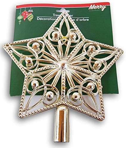 טופר עץ חג המולד - כוכב - 8.75 x 9.75 אינץ '