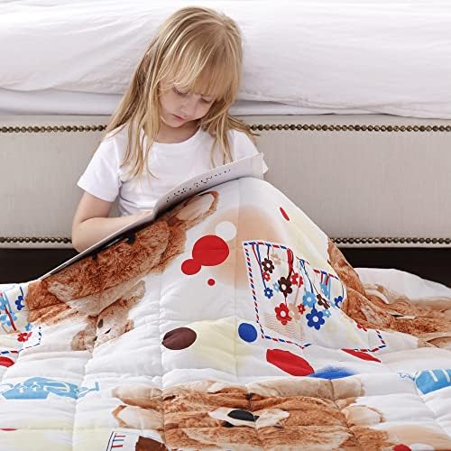 שמיכה משוקללת רכה ילדים 36 x 48 5 קילוגרמים, מכונת צליל צליל מכונה לשינה