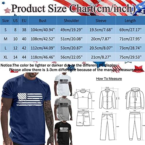 XXBR יום העצמאות לגברים יום שרוול קצר חולצות, גברים 4 ביולי דגל אמריקאי צמרות חולצת טריקו מודפסת מזדמנת
