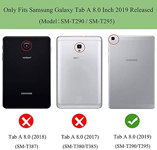 Cyviaum Case for Galaxy Tab A 8.0 2019 ללא S Pen Model T290, Slim Premium Premium עור עמדת עמדת עמד