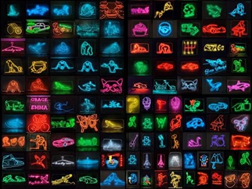 זנב ספירלי אקזוטי זנב ספירלי נדיר שלט חיה של חיה של חיה, נושא בעלי חיים בעבודת יד El Wire Neon Light Sign,