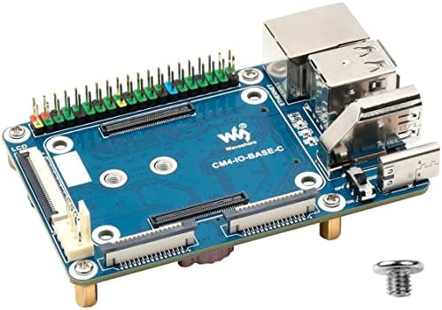 לוח בסיס CM4 למודול חישוב 4, עם כותרת GPIO של Raspberry Pi 40Pin/MIPI CSI Camera Ports/יציאת תצוגה LCD/מאוורר/HDMI/USB/Gigabit