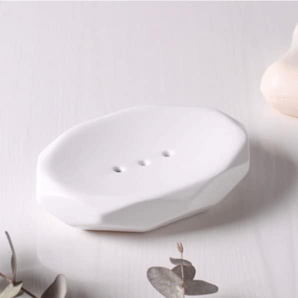 קרמיקה סבון יצירתי תיבת סבון צלחת אמנותי סבון מחזיק אמבטיה אספקת לבית במעונות מלון לבן