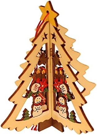 קישוטים לחג המולד חמישה קישוטי פעמון כוכבים מחודדים חלון חג המולד עץ עץ גילוף תליון כדורי חג המולד 4 אינץ
