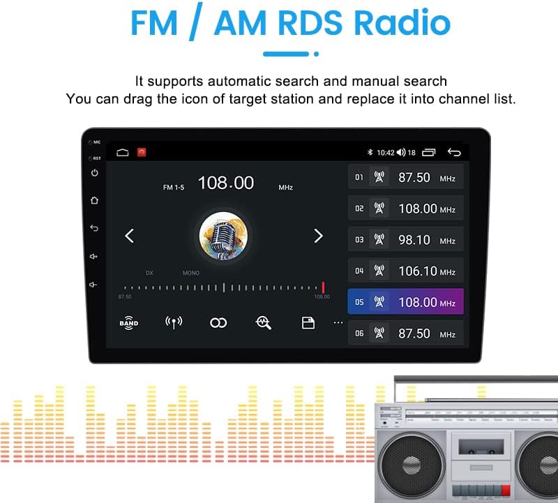 אנדרואיד 10 סטריאו רדיו לרכב למיצובישי טריטון L200 2015-2019, ביורון 9 אינץ '8-ליבות מכונית GPS NAVI ניבי