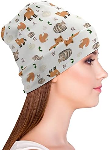 בייקוטואן חורף בעלי חיים דפוס הדפסת כפת כובעי גברים נשים עם עיצובים גולגולת כובע