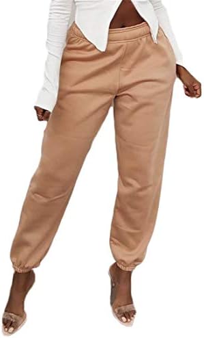 Andongnywell בצבע אחיד בית מזדמן comfortsoft נשים סינץ 'ברגל התחתונה מכנסי ספורט מכנסיים