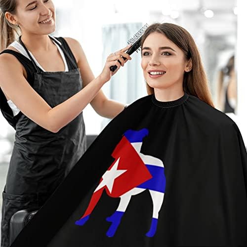 דגל קובה פיטבול ספר שיער חיתוך כף תספורת אטום למים קייפ עם סגירה מתכווננת צמדת מספרת צביעה צביעה.
