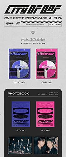 Onf City of Onf 1 אלבום אריזה מחדש גרסת העיר CD+1P פוסטר+100p פוטו פוטו+16p ספר לירי+2p פוטו -קארד+כרטיס
