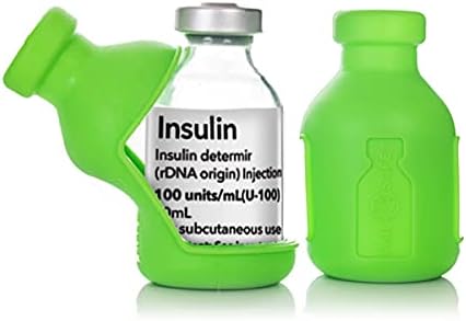 בקבוקון בטוח לחיות מחמד - מארז/שרוול של מגן בקבוקי אינסולין לסוכרת - מתאים 20 מל אינסולין פרוזינק - 2 חבילה
