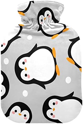 בקבוקי מים חמים עם כיסוי חמוד פינגווין קריקטורה מים חמים תיק עבור כאב הקלה, תקופת התכווצויות, חם מים מיטת