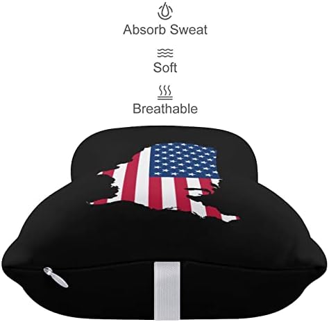 דגל אמריקה דגל מפת מכונית כרית צוואר 2 יח '