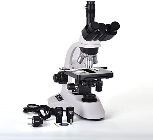 מיקרוסקופ טרנוקולרי תרכובת חיירית 40x -1600X מיקרוסקופ ביולוגי מעבדה מיקרוסקופ WF10X/ WF16X זווית בר עיני עינית