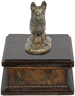 רועה גרמנית, כד עבור כלב אפר זיכרון עם פסל, לחיות מחמד של שם וציטוט-ארטדוג אישית