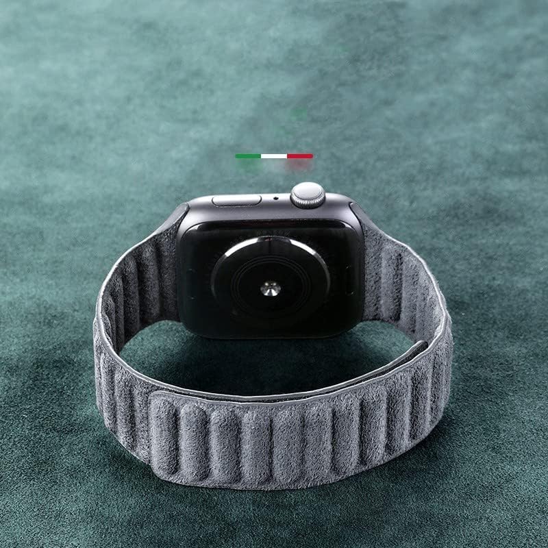 מיוצר עם Alcantara Watchband Magnetic for Apple Watch Sport להקה Iwatch SE 1 2 3 4 5 6 7 8 44