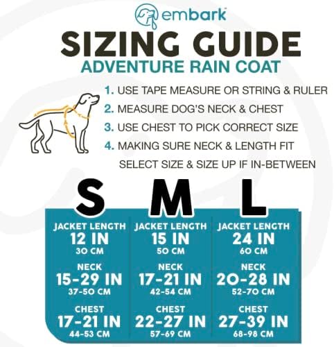 צאו להרפתקאות כלב מעיל גשם - ז'קט גשם קל משקל, אטום למים לכלבים מעיל גשם לכלבים אטומים למים - מעיל