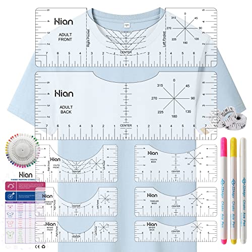 13 יחידות חולצת טי שליט מדריך עבור ויניל יישור חולצה שליט למרכז עיצובים חולצה יישור כלי עבור ויניל מיקום