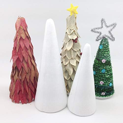 קצף יצירה של Happyyami 10 יחידות 18.5 סמ מלאכת חג מולד קצף קונוס עץ חג המולד עץ קלקר קצף קצף חרוט חרוט