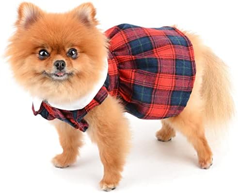 בנות כלב שמלה אלגנטי נסיכת אביב קיץ בגדים עבור חיות מחמד קטנות חתולים חג המולד תלבושות גור תלבושות,אדום