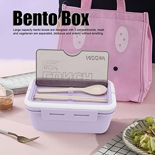 קופסת קופסאות ארוחת צהריים פשוטות ושימושיות פשוטות לשימוש חוזר לילדים, תאי Bento Box 3 ניידים
