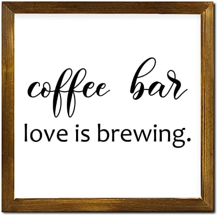 סימן מסגרת קפה בר אהבה היא שלט מבשלת תנך ציטוט מעורר השראה קיר וינטג