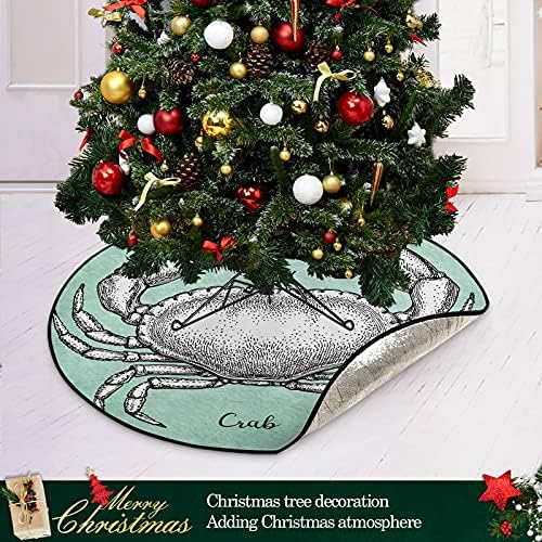 סרטן עץ חג המולד מחצלת עץ עץ עמיד למים שטיח מחצלת מגש תחת אביזר עץ חג המולד לקישוטי מסיבת חג חג המולד