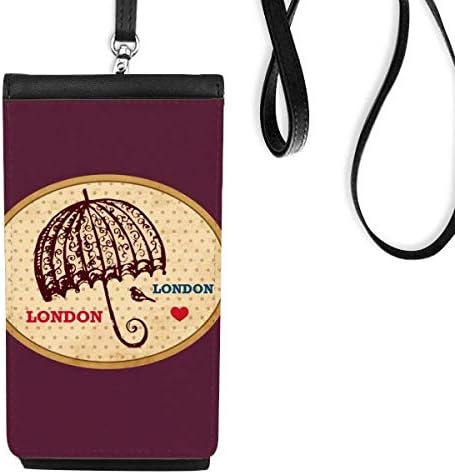 חותמת מטרייה בלונדון בבריטניה ארנק טלפון בריטי ארנק תלייה ניידת כיס שחור
