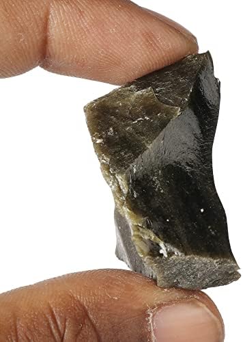 Gemhub טבעי שחור אובסידיאן 125.55 CT רוק מחוספס רופף אבן חן גביש ריפוי לעיצוב ביתי, ריפוי,