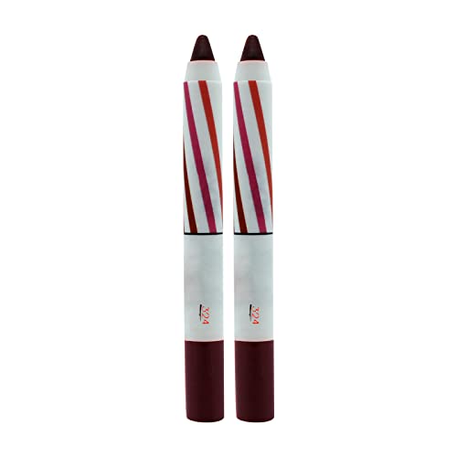 6 צבע יין שפתיים גוון 2 מחשב שפתון עיפרון ליפ ליינר קטיפה משי גלוס איפור לאורך זמן ליפליינר עט
