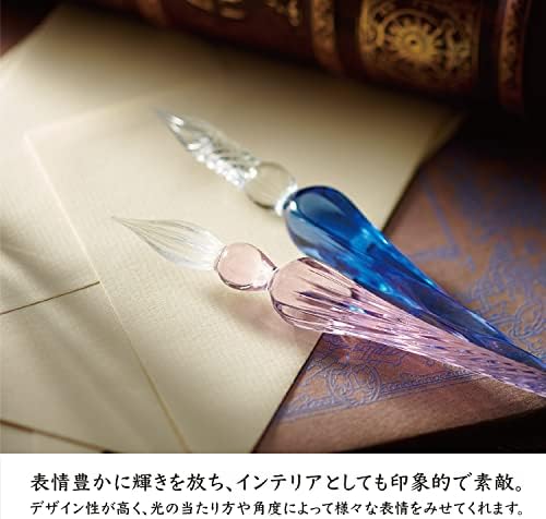 Sekisei Azone AX-8501-00 עט זכוכית עם קופסה, כחול נצנצים