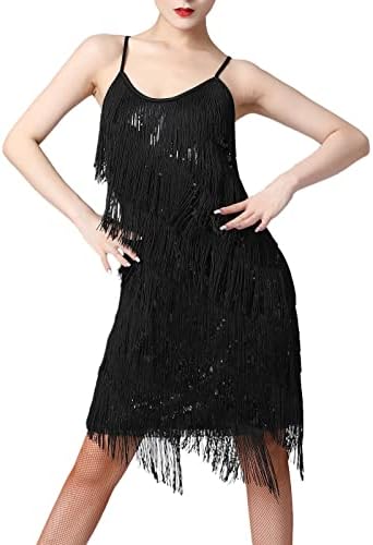 שמלת פלאפר לנשים משנות העשרים של המאה העשרים גטסבי מעולה נצנצים נצנצים מסיבת קוקטייל שמלות ריקוד וינטג